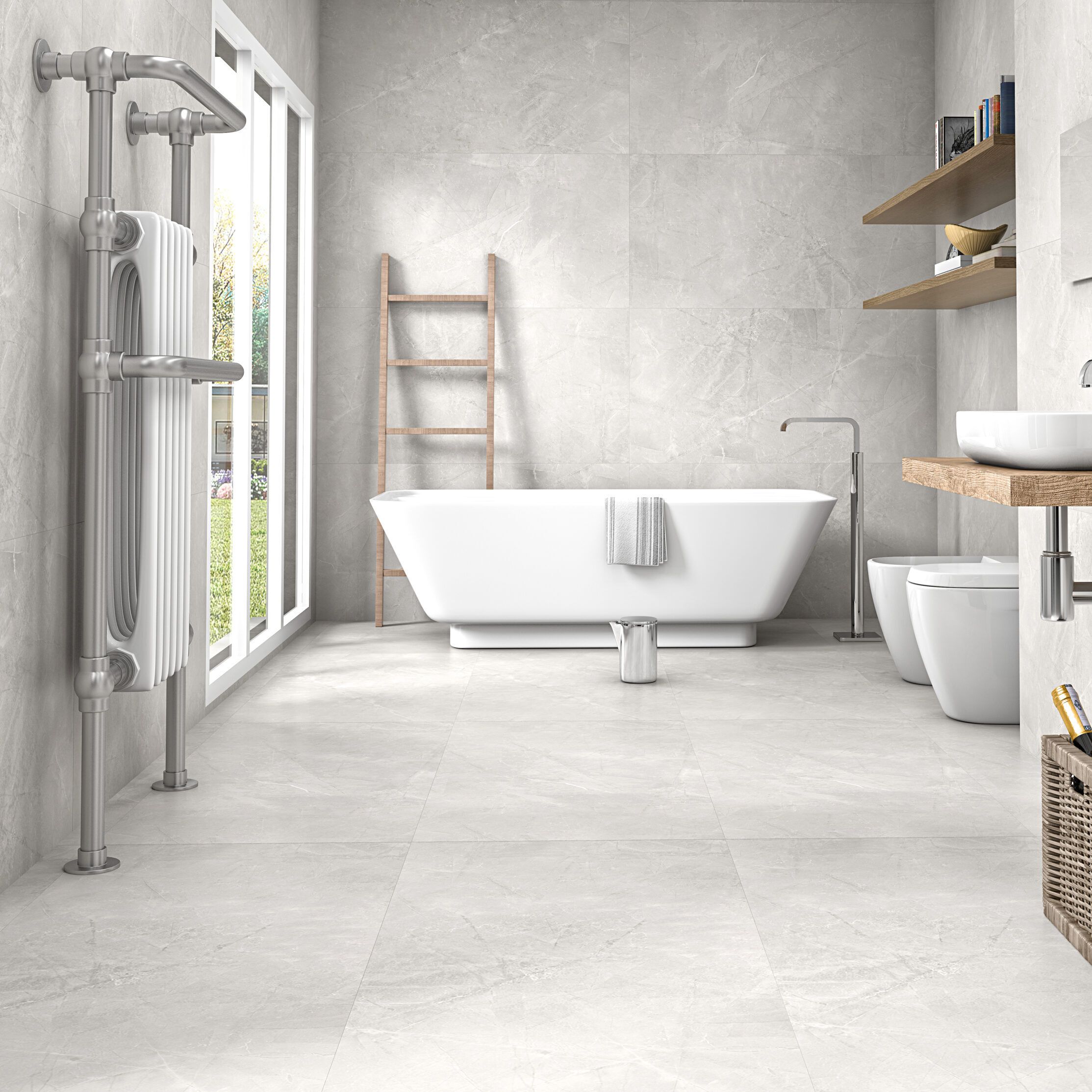 Dresano Elegant Silver Glazed Porcelain Tile