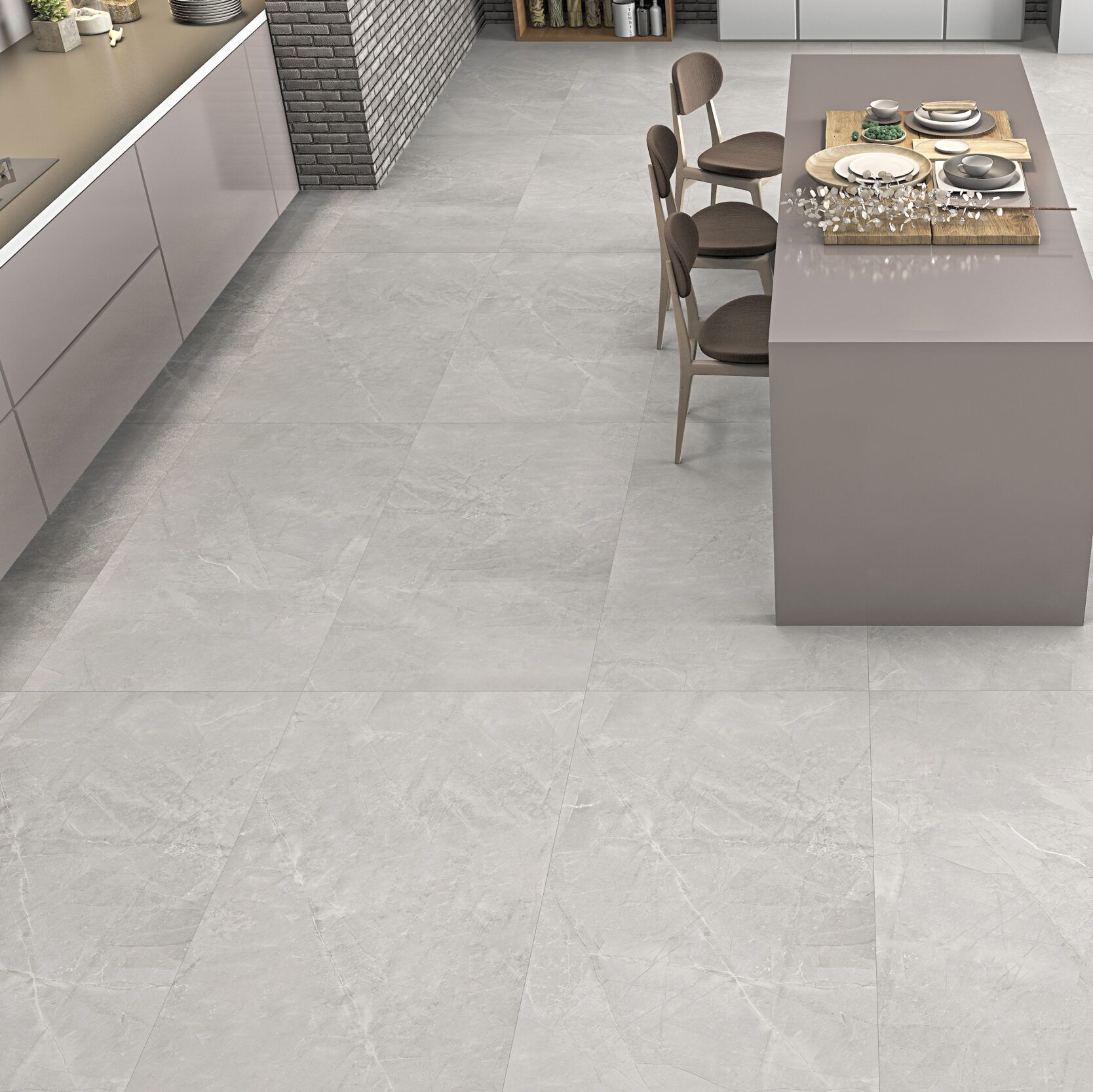 Dresano Elegant Silver Glazed Porcelain Tile - Image 2