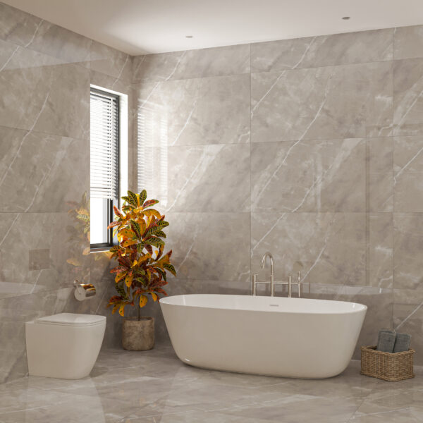 Augusta™ Brown Polished Porcelain Tile