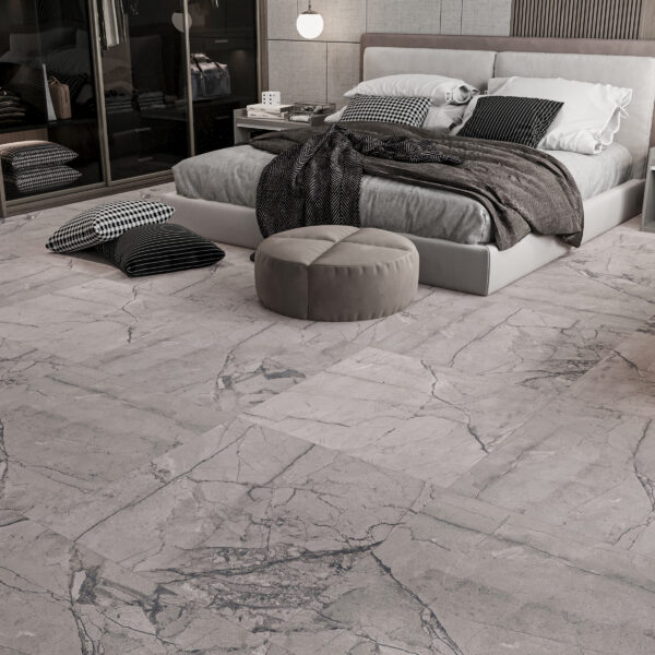 Avellino Carving™ Grey Matt Porcelain Tile