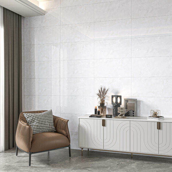 Creva Onyx™ White Polished Porcelain Tile