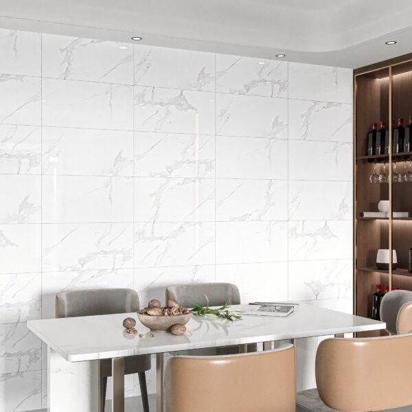 Siena Statuario™ White Polished Porcelain Tile