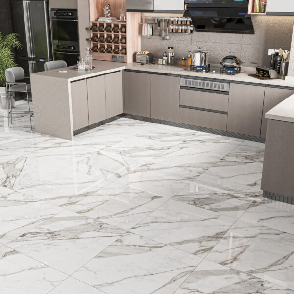 Veneto Calacatta™ | White Polished Porcelain Tile