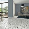 Bello Brighton Matt Grey Patterned Floor Tiles