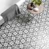 Hexagon Black Satin Porcelain Tile