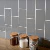 Liso Plata Grey Brillo Metro Tiles