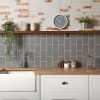 Liso Plata Grey Brillo Metro Tiles