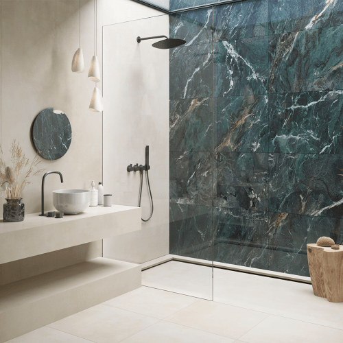 Mystic Green Marble Effect Tiles - Luxura Stone