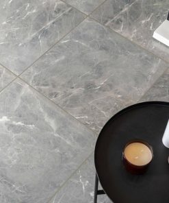 Grey Polished Marble Effect Tile