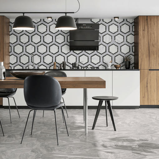 Hexagon Satin Porcelain Tile
