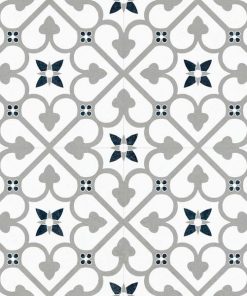 Matt Grey Patterned Floor Tiles