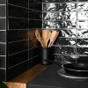 Asly Black Gloss Porcelain Tile