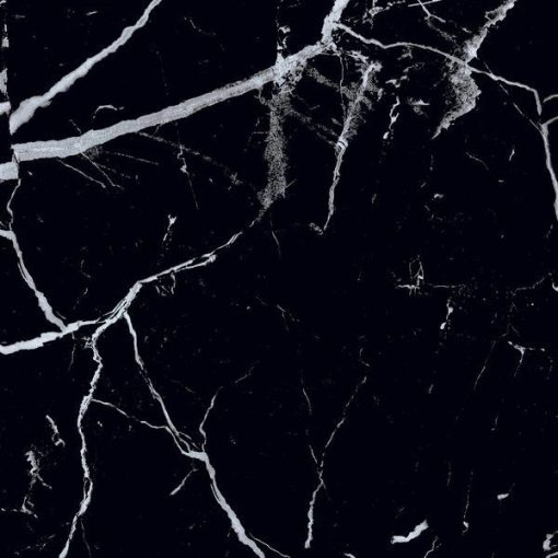 Trento Black Polished Marble Effect 600x600 - Image 4