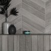 Urban Grey Chevron Wood Effect Tile