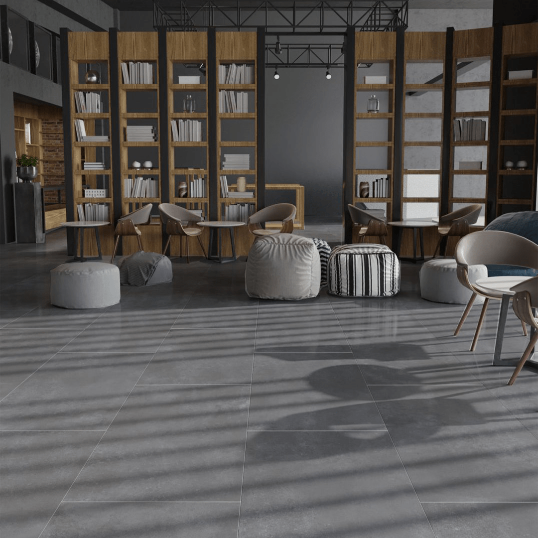 Crystal Mist Grey Natural Indoor Porcelain Tiles