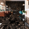 Magnificent Black Polished Indoor Porcelain Tile
