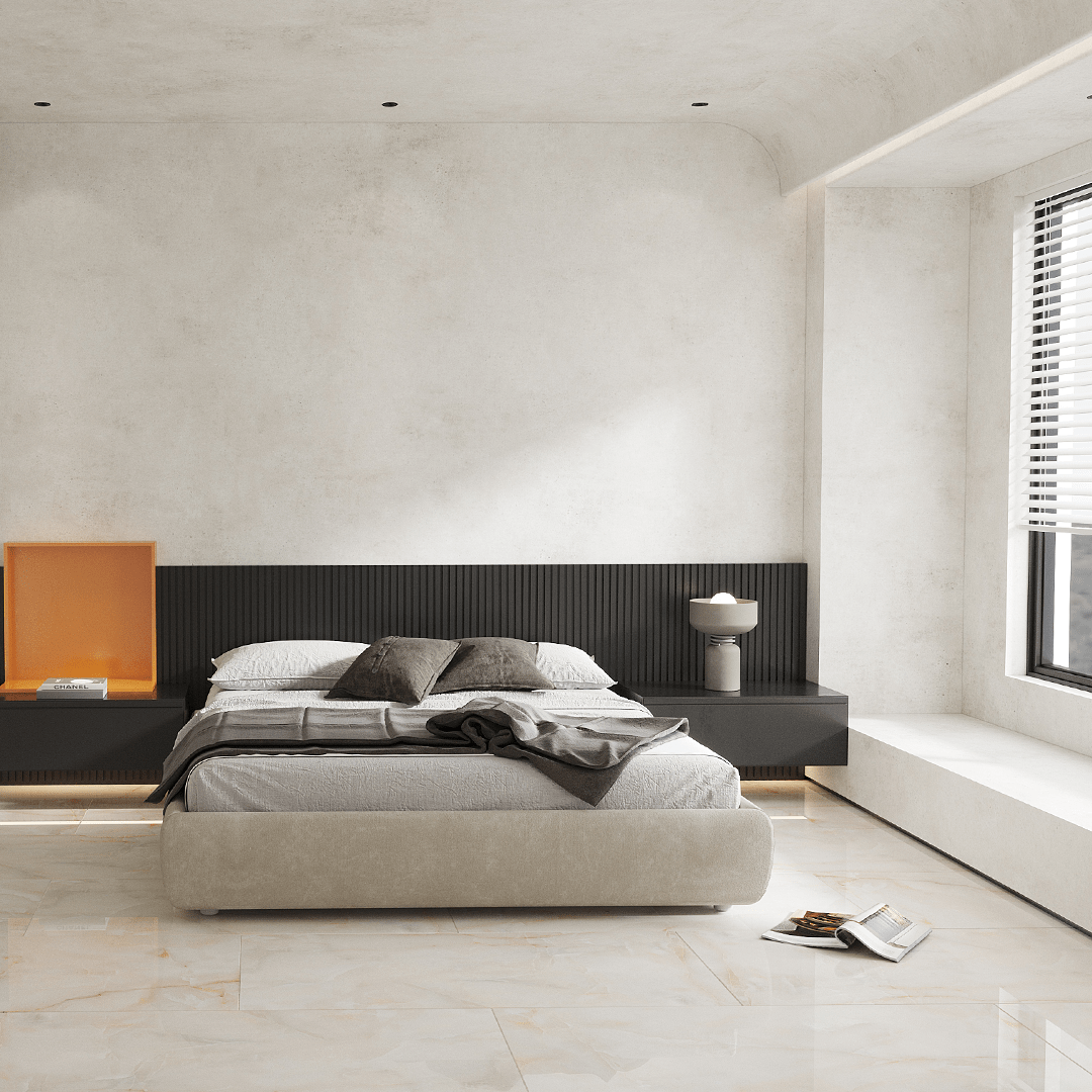 Concreto Graphite Semi-Lappato Indoor Porcelain Tile